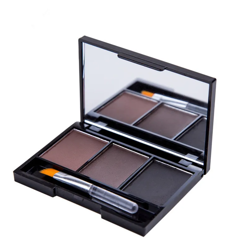 Палетка теней для бровей 3 цвета косметика брендовый усилитель профессиональные