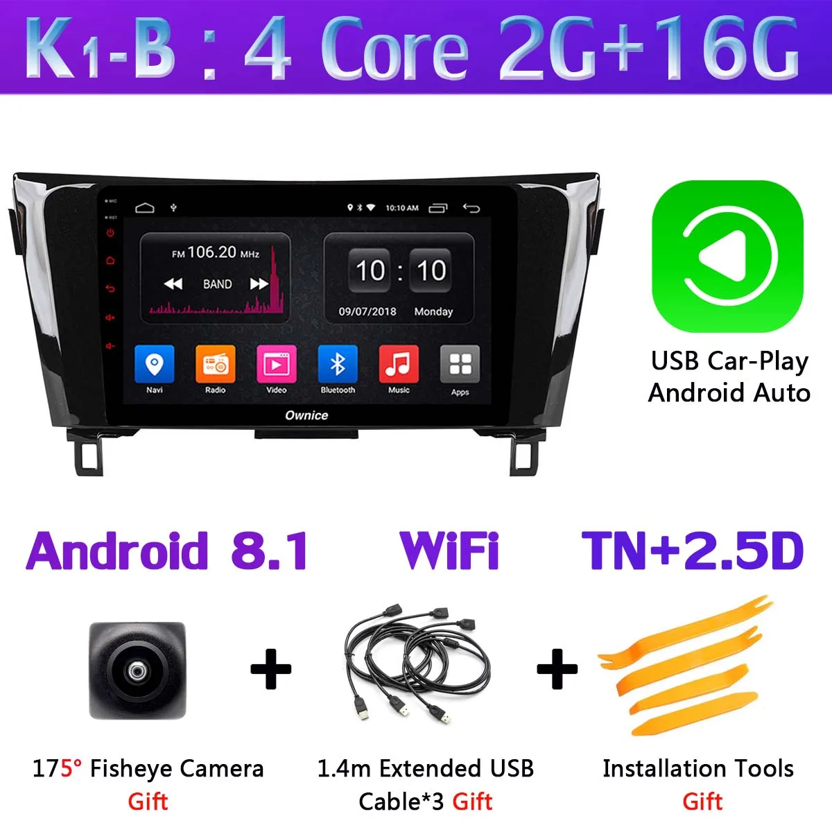 K1-B-CarPlay 10," 360°Panoramic Android автомобильный gps радио для Nissan Qashqai X-Trail X 2013 CarPlay DSP 4 аппарат не привязан к оператору сотовой связи - Цвет: K1-B-CarPlay