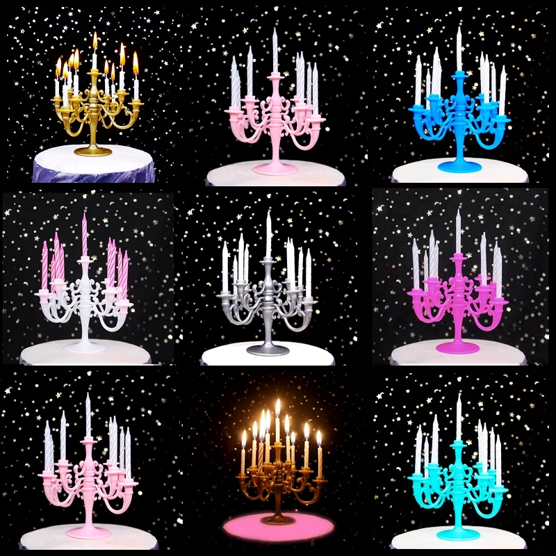1 комплект подсвечники 9 шт. лампы в форме свечи торт фигурки жениха и невесты