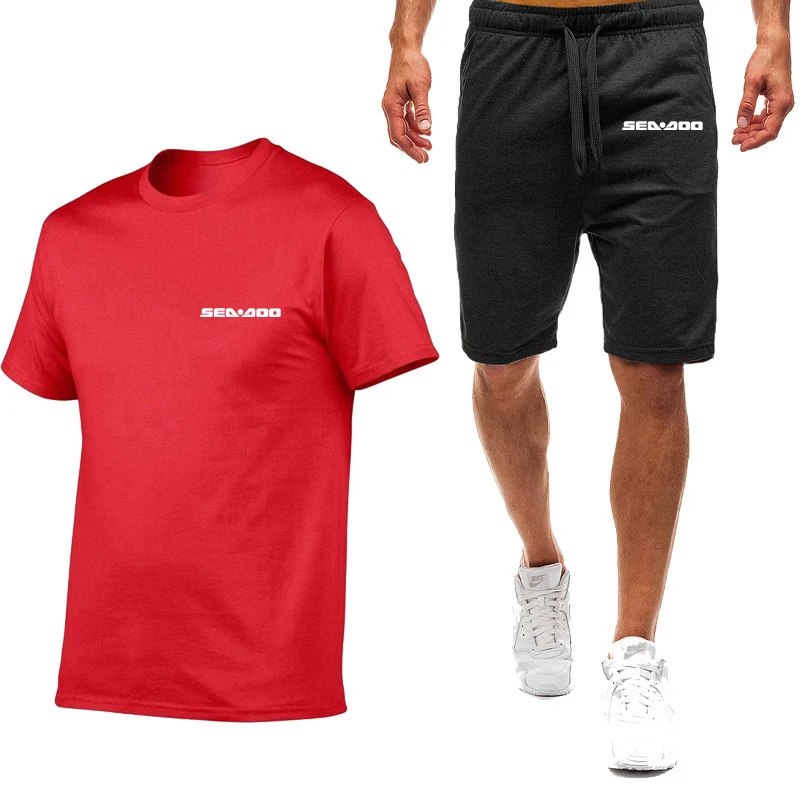 

Summer Summer Sea Doo Seadoo Moto New Polo Shirts Men's Short sleeve shorts suitMale Cotton Harajuku Tops Casual Sport T-Shirt