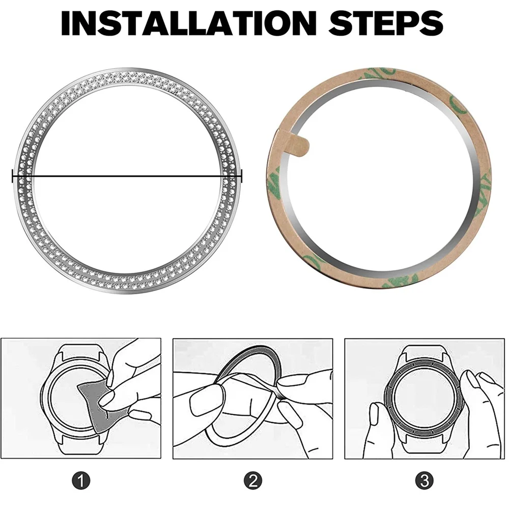 

For samsung galaxy watch 3 bezel ring with bling Diamond for galaxy watch 3 45mm 41mm bezel loop cover Anti Scratch Protection
