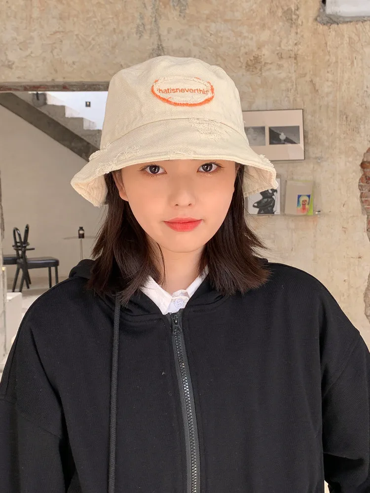 

Style Worn-out Street Shooting Fashion Fisherman Hat Children's Couple Retro Broad-Brimmed Hat Sun Hat Travel Bucket Hat Tide