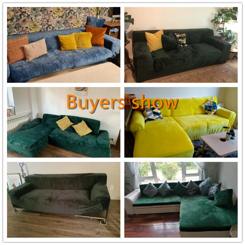 Толстые плюшевые чехлы для диванов гостиной противоскользящие сохраняющие