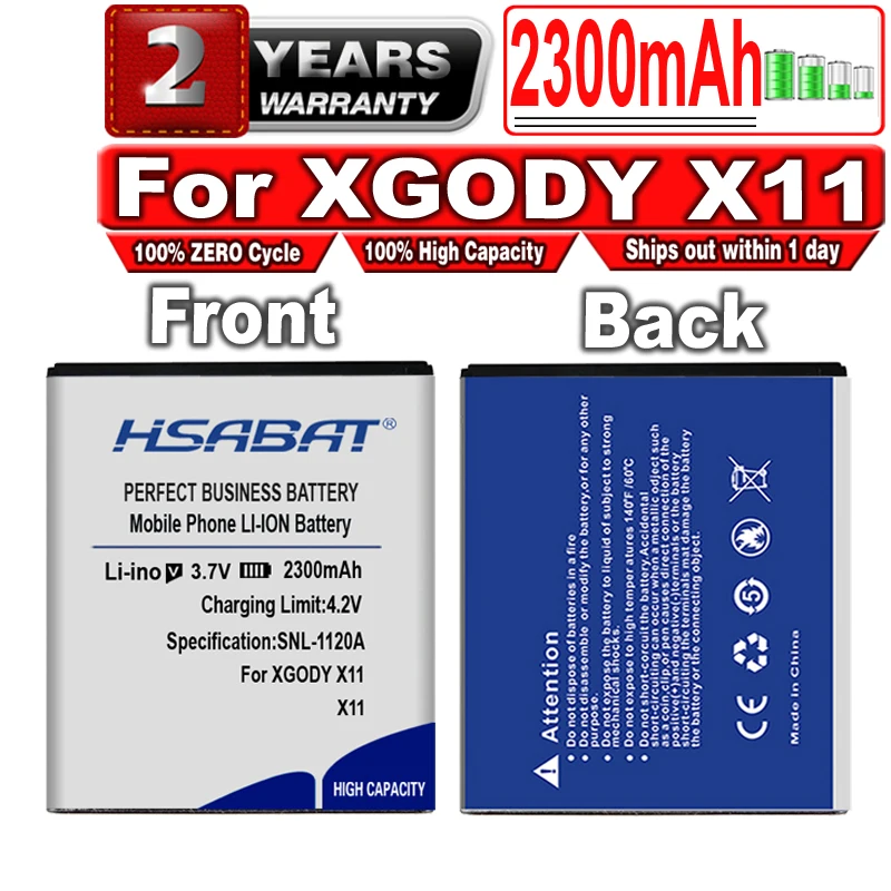 

HSABAT 2300mAh A011 for X11 Battery for XGODY X11