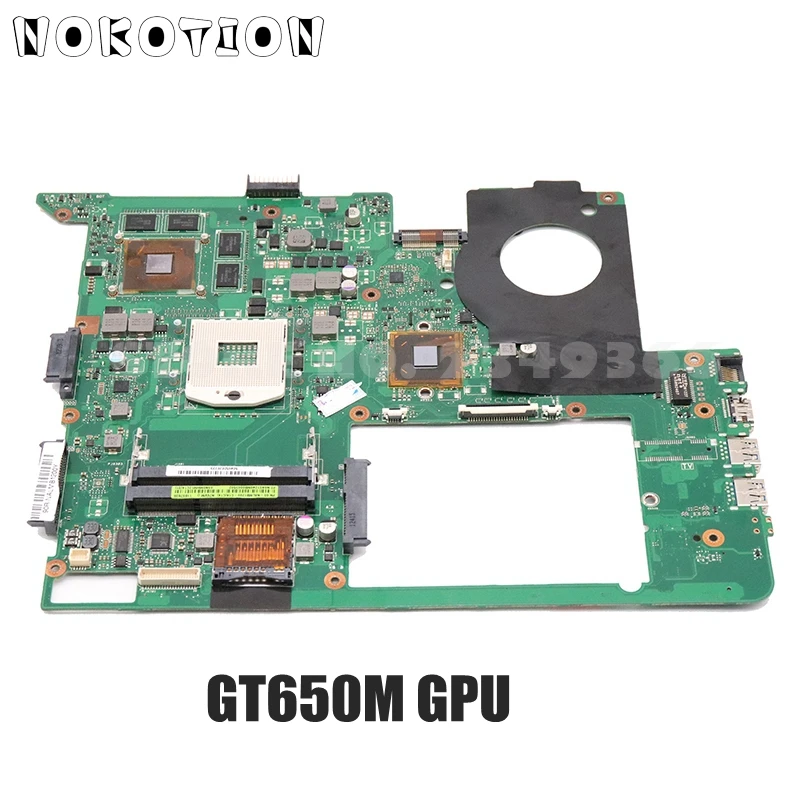 

NOKOTION материнская плата для ноутбука Asus N76V N76VB N76VJ N76VM N76VZ основная плата HM76 DDR3 GT650M видеокарта