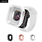 Чехол URVOI для apple watch series 4 5, чехол из ТПУ с рамкой для iwatch, противоударный протектор, Жесткая Броня 40 мм 44 мм, белый, черный, розовый