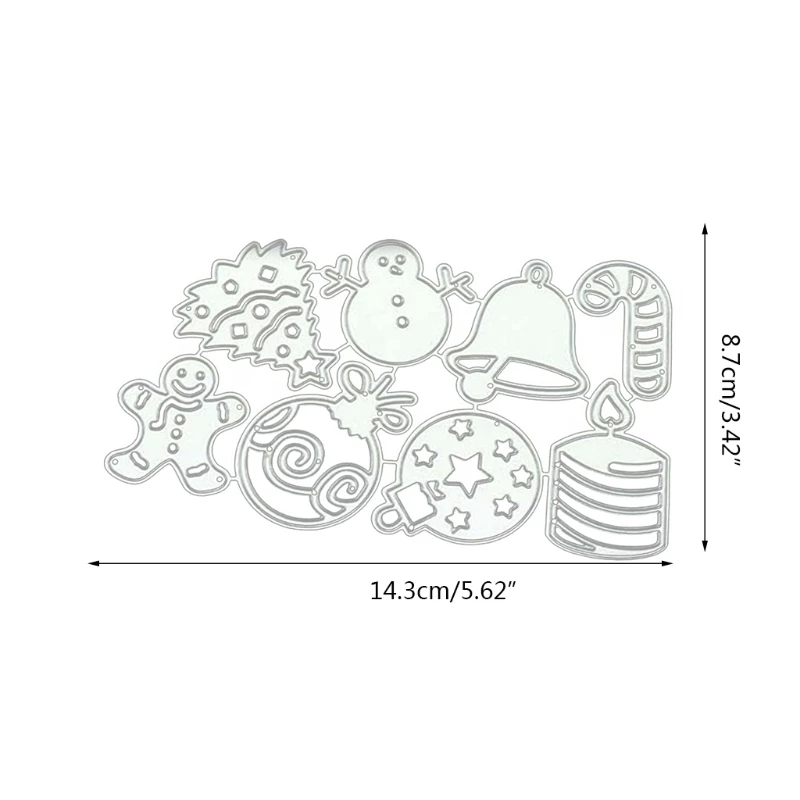 Рождественские металлические Вырубные штампы альбом бумажная карта шаблон