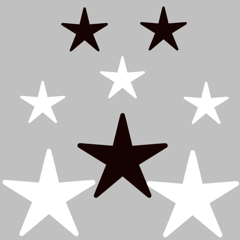 2020 Fashion Pentagram star patches for Clothing Heat Transfer Iron-on Stickers diy patch black white applique clothes | Дом и сад