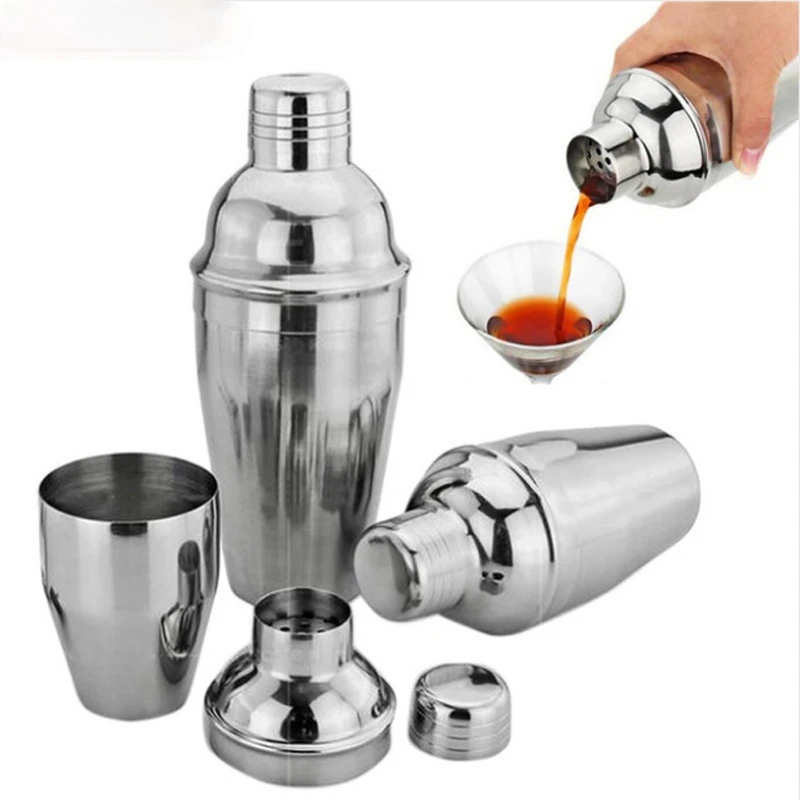 

250ml 350ml 550ml 750ml Stainless Martini Cocktail Shaker Bar Tools Whisky Beverage Wine Drink Bartending Mixer