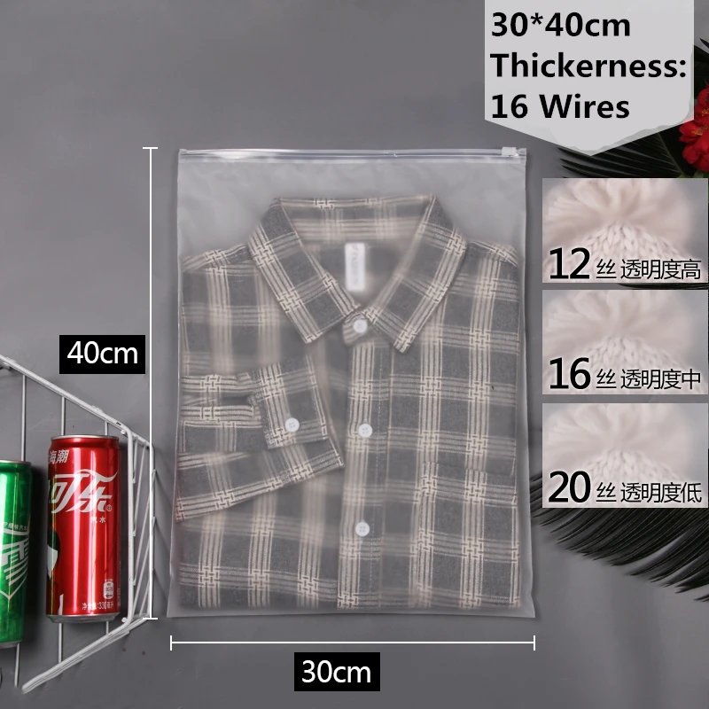 10pcs - 30cmx40cm StoBag 10 шт. матовая прозрачная пластиковая ткань для упаковки, дорожная сумка для хранения, водонепроницаемая сумка на молнии с замком, Самоуплотняющаяся матовая переносная сумка - Цвет: 10pcs - 30cmx40cm