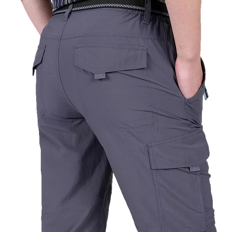 Быстросохнущие брюки карго для мужчин легкие летние дышащие водонепроницаемые