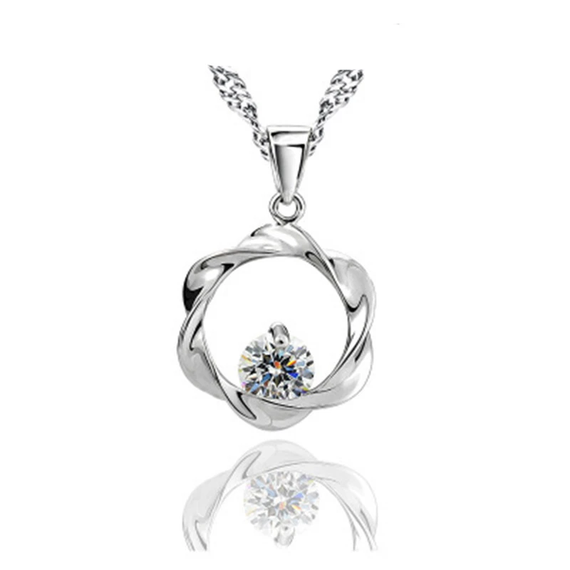 

Кулон из серебра 925 пробы с волнистой витой проволокой