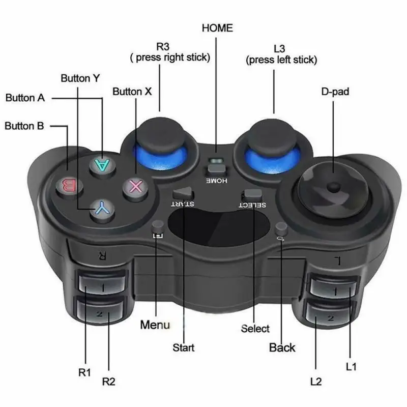 

2.4G Wireless Gamepad With Micro USB OTG Adapter For Android TV Box Support 2 Controllers Simultaneously For Android TV Box