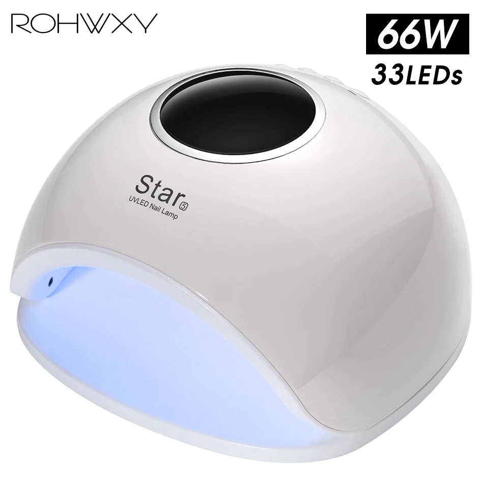 УФ-Сушилка для ногтей ROHWXY 66 Вт светодиодный маникюрный светильник быстрой сушки