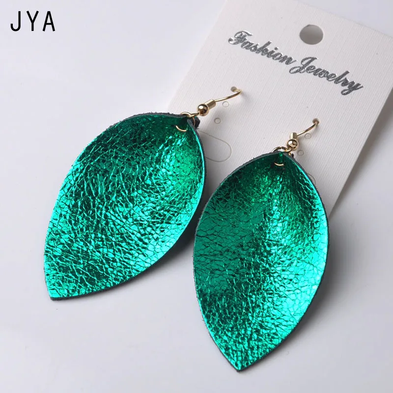 Женские серьги из натуральной кожи Cpop многоцветные массивные с подвеской в форме