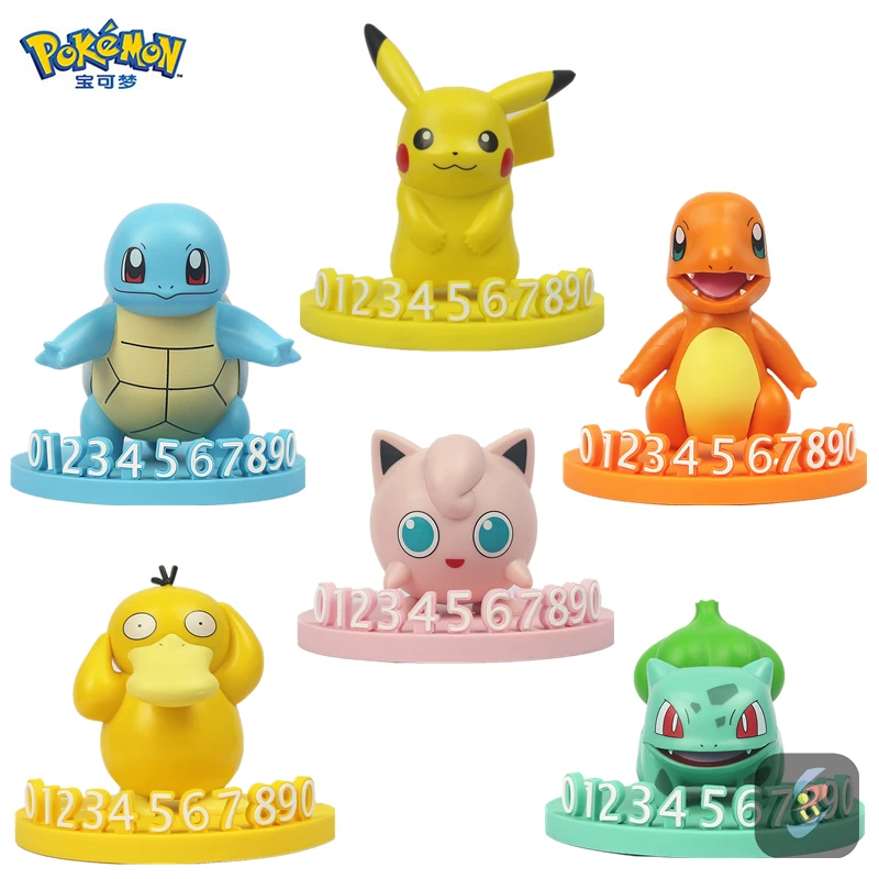 

Pokemon Car Decoration Car Number Plate Pikachu Charmander Squirtle Bulbasaur Toy Model