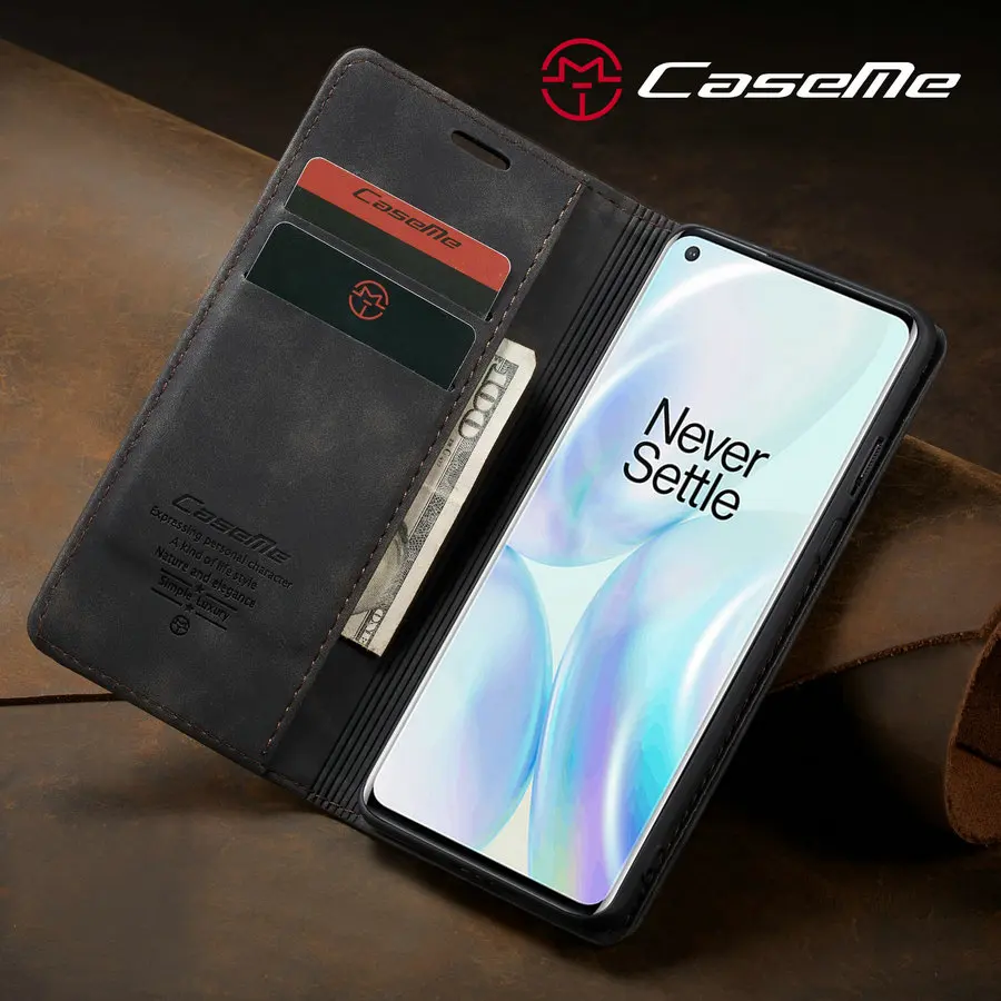 Чехол книжка с магнитной застежкой для Oneplus 7 Pro кожаный чехол бумажник OnePlus