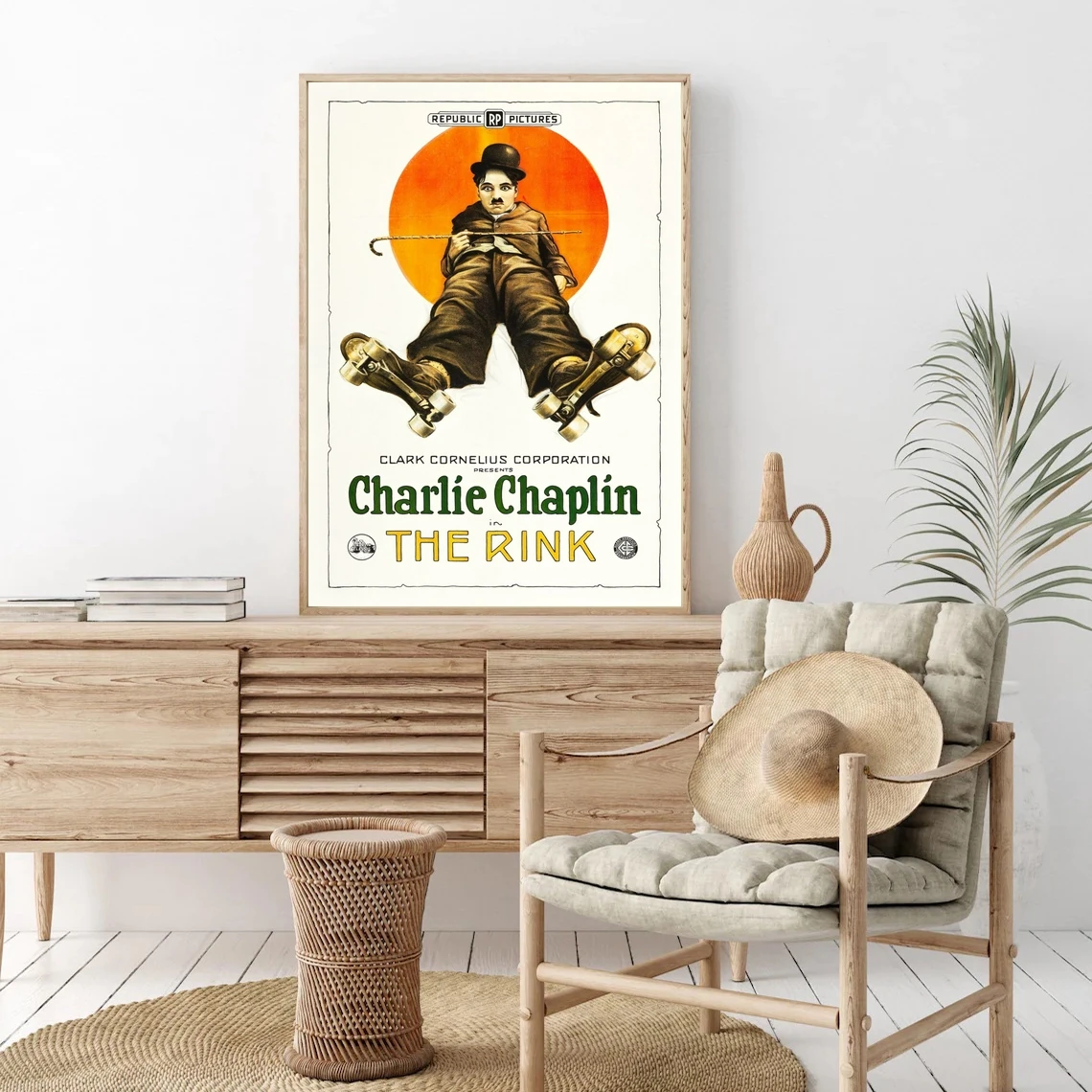 Каток кино плакат холст печать Классическая Ретро винтажная настенная живопись