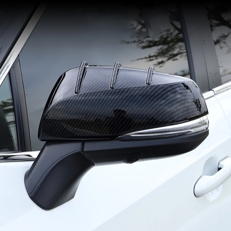

For Toyota RAV4 RAV 4 XA50 2019 2020 2021 Car Rearview Mirror Side Molding Cover Trim Chrome ABS Carbon Fiber Accessories