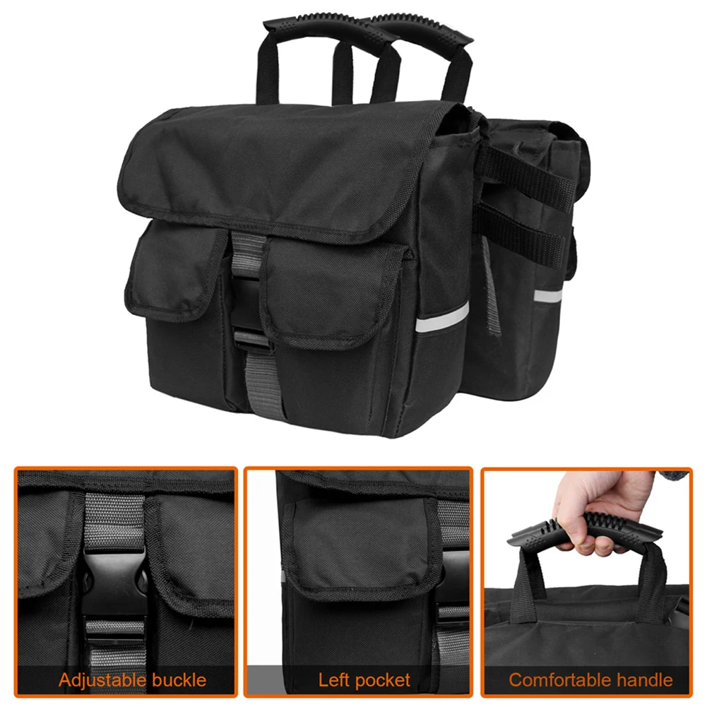 Черная сумка для мотоцикла велосипеда рюкзак заднего сиденья съемная