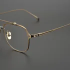 Оправа для очков-авиаторов МужскаяЖенская, титановая, винтажная, квадратная, в стиле ретро