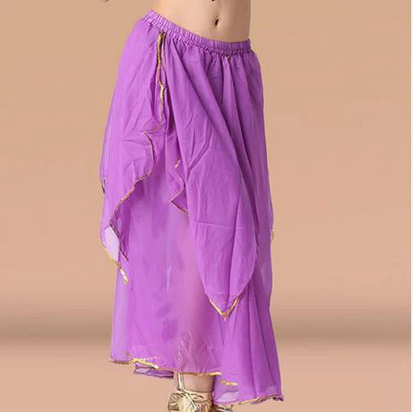 Костюмы для танца живота старший сексуальный шифон золото сторона танец юбка