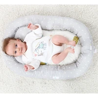 new baby nest bed with pillow portable crib travel bed infant toddler cotton cradle for newborn baby bed bassinet bumper