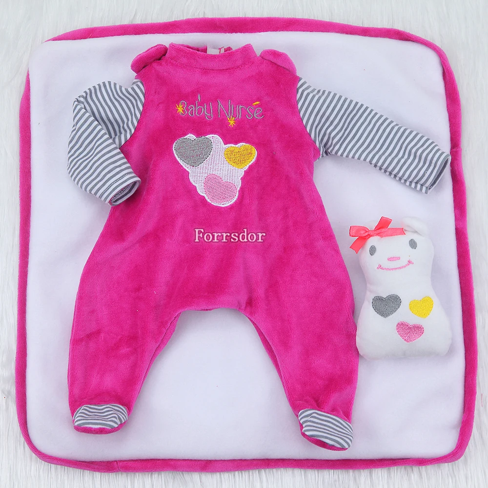 18''charm reborn baby Bonecas реалистичное детское платье с бантом силиконовая кукла
