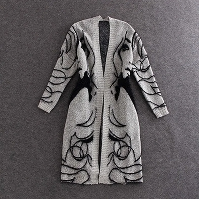 2019 New Fashion Temperament Female Bat Sleeve Simple Long Sweater Cardigan Coat Wild Trend Women's Clothing Hh912 |