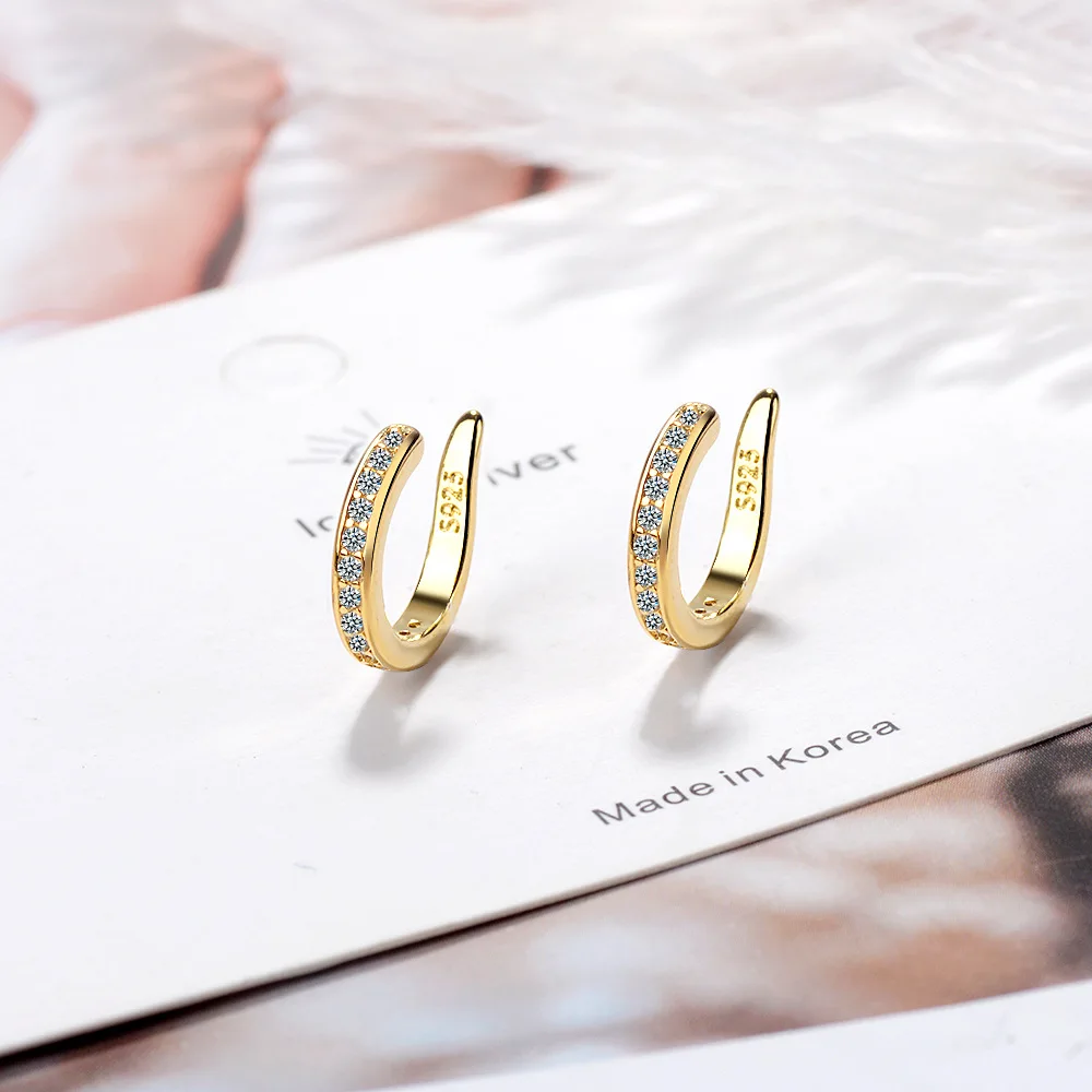 

Simple Earcuff Tasteful Zircon Clip On Earrings for Women Small Ear Cuff Jewelry Girls pendientes mujer