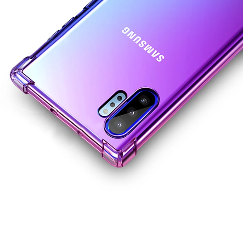 for Samsung Note 10 Plus Case Gradient Soft Silicone Shockproof full Protective Phone Cases Galaxy 9 S10e | Мобильные телефоны и