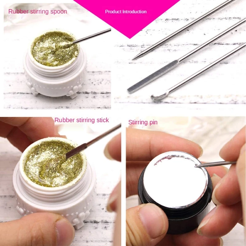 

2021 New 5Pcs ResinTools Mixing Stirring Sticks Bubble Removers Needle Pigment Spoon Kit