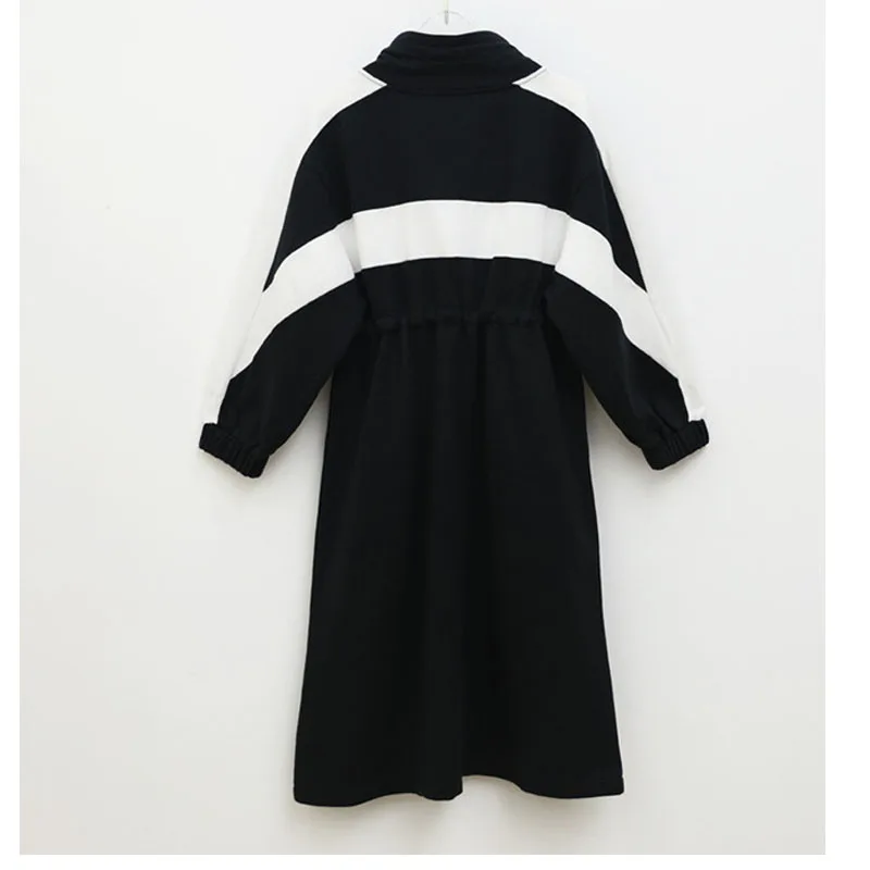 Big Girls Dress Autumn New 2019 Teens Children Casual Color block Long Sleeve Toddler Sweatshirt Vestidos Leisure | Детская одежда и