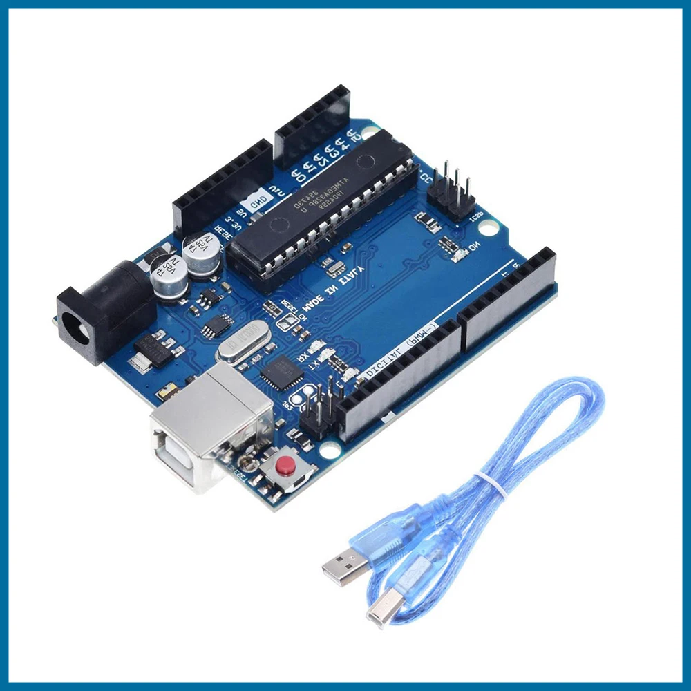 

S ROBOT UNO R3 Official Box ATMEGA16U2+MEGA328P Chip For Arduino UNO R3 Development board + USB CABLE EC15