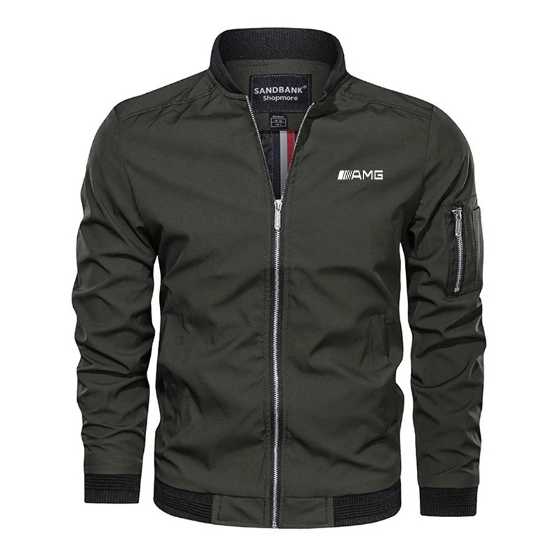 

2021 men's AMG letter print spring slim brand jacket casual jacket
