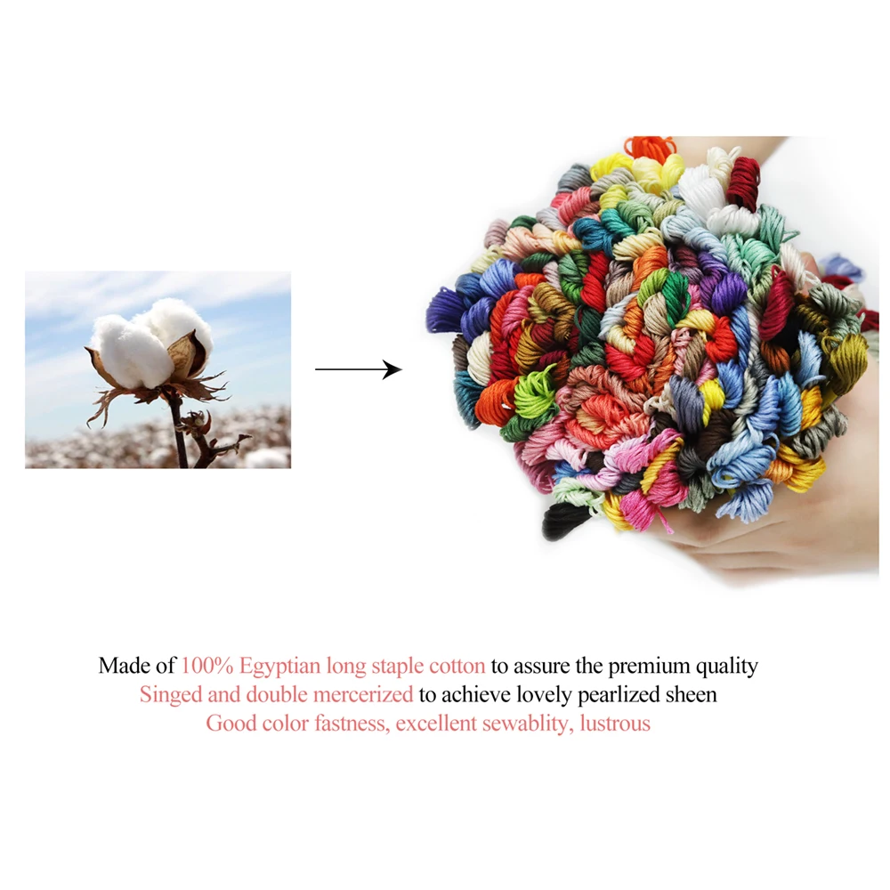 150 Базовая DMC радужные цвета египетская хлопковая нить для вышивки крестиком с