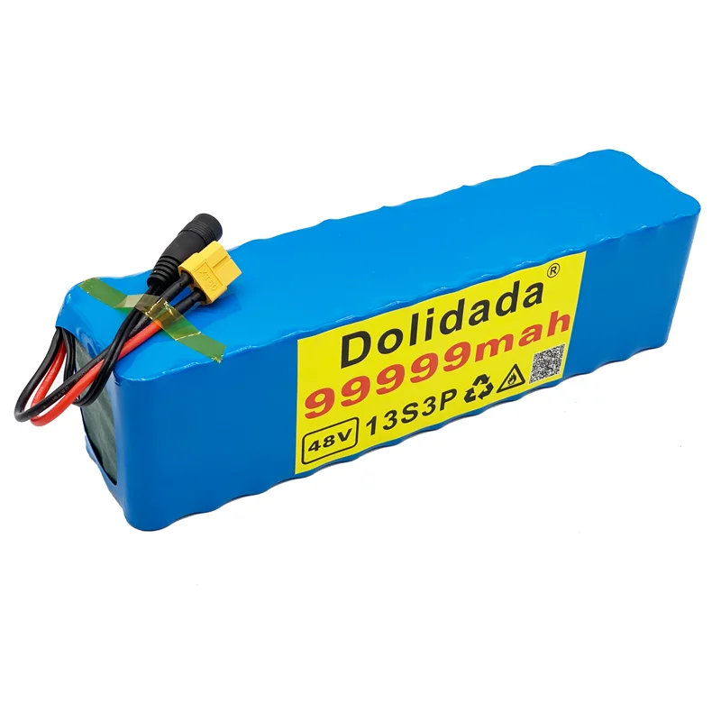 2021 new 13s3p XT60 48V 99.999ah 1000W Li ion battery pack for 54.6V E-bike scooter with BMS + 54.6V2A charger | Электроника