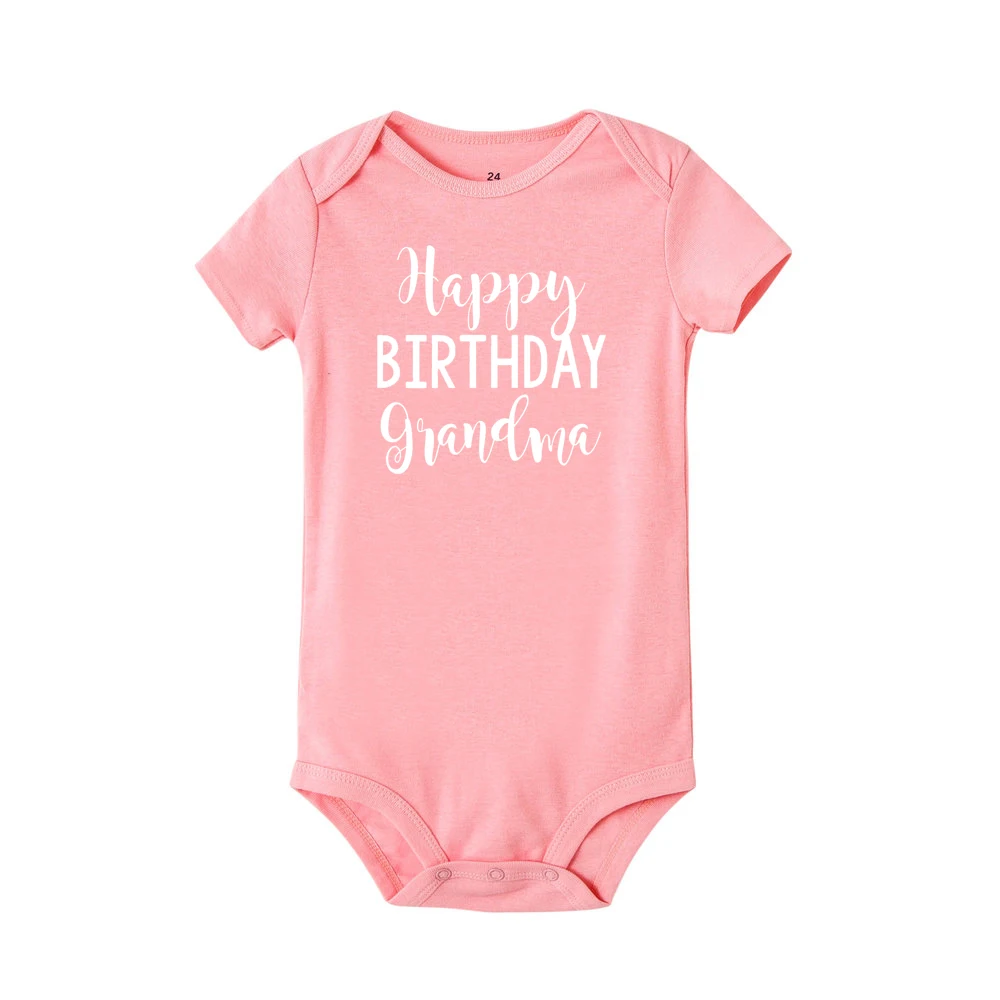 Боди унисекс с надписью «Happy Birthday» для маленьких мальчиков и девочек; хлопок; милые вечерние костюмы для малышей; модная одежда