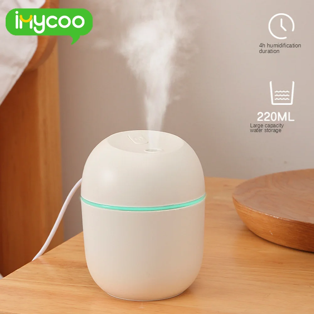 

Увлажнитель воздуха Imycoo ультразвуковой, 220 мл, со светодиодный Ной подсветкой