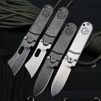 hwzbben mini folding knife d2 blade stone wash cutter camping fishing tactical knives edc pocket knife hunting outdoor tools
