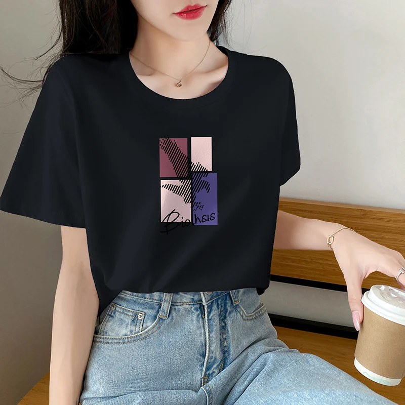 

2020 Summer Fashion T Shirt Women black Woman Tshirt