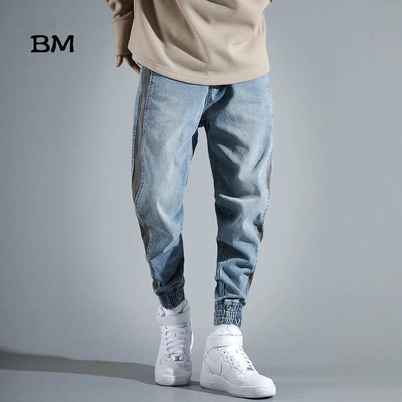 Мужские джинсы с боковыми полосками одежда в Корейском стиле harajuku Fashion ONS dsq