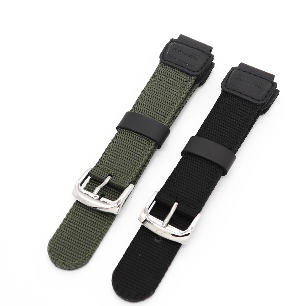 

Military Green Nylon Watchband for Casio SGW-500H 400H 300H AE1200 1000W AEQ-110W F-108WH W-800H Waterproof Strap Replacement