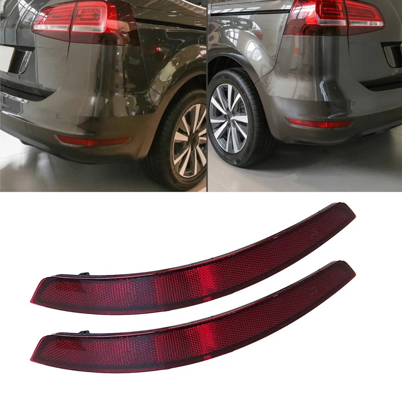 

Car Red Rear Bumper Light Reflector Tail Lamp Warning Light Reflector Fog Lamp for-Sharan 2011-2016