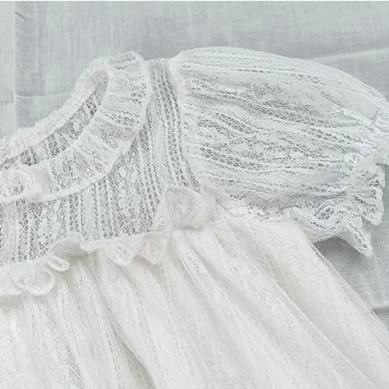 Белое платье для маленьких девочек на свадьбу детское летнее Тюлевое принцессы