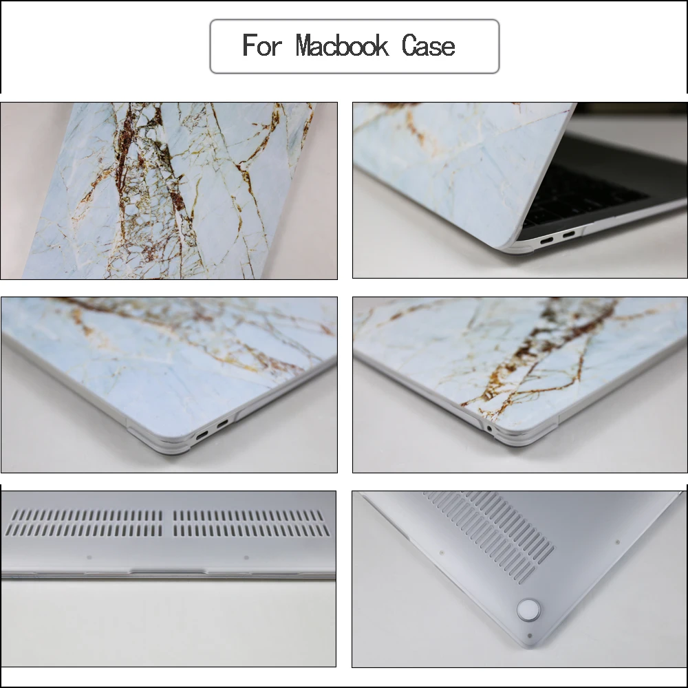 new laptops 2020 case for macbook pro air 13 16 15 12 11 m1 touch id a2337 top 1 marble hard shell cover sleeve accessories free global shipping