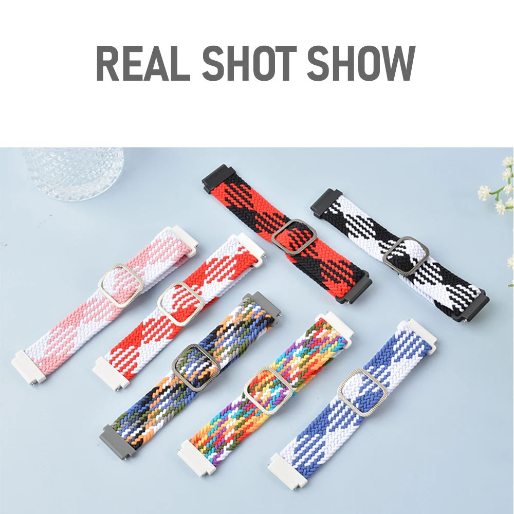 20 22mm Nylon Band for HONOR Magic 2 42mm 46mm Watch Elastic Adjustable Wrist Strap for Honor ES GS Pro Stratos Watch Watchband