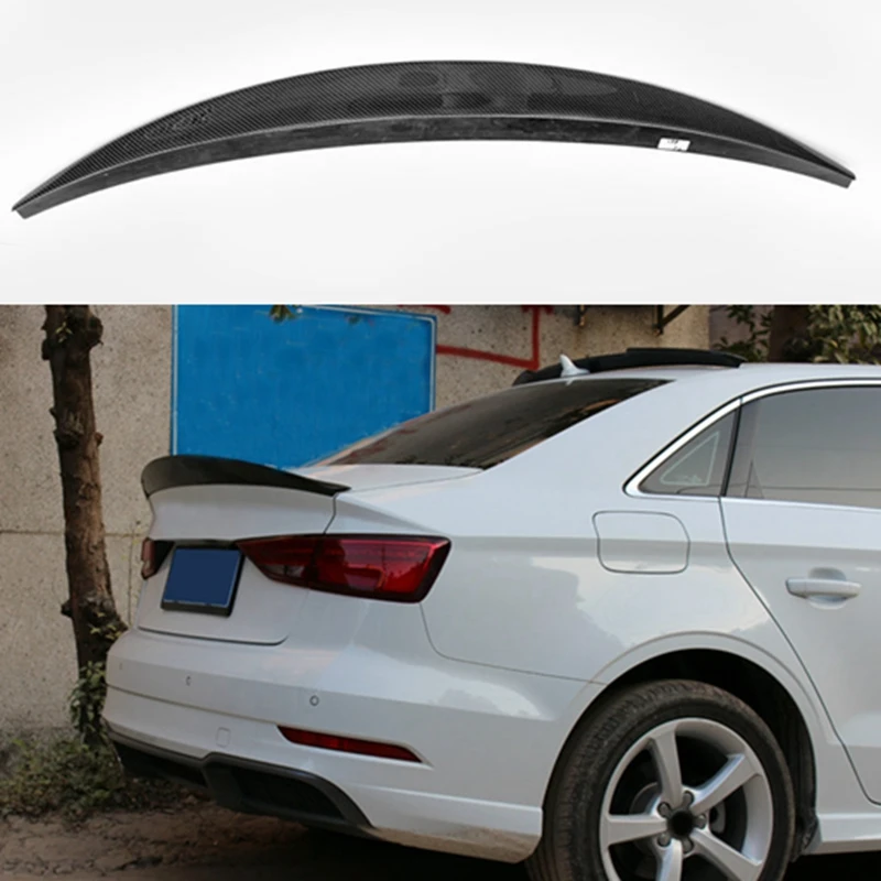 Спойлер HK Style для Audi A3 седан спойлер S3 из углеродного волокна задний багажника