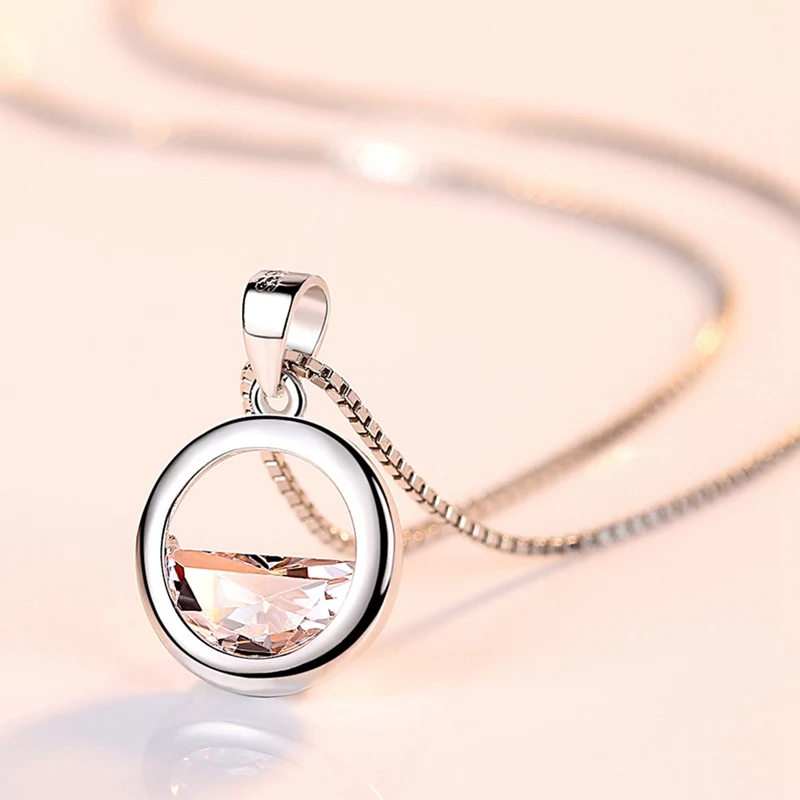 Циркон Кристалл Кулон Колье-чокер Лейка круглая подвеска украшения с простым