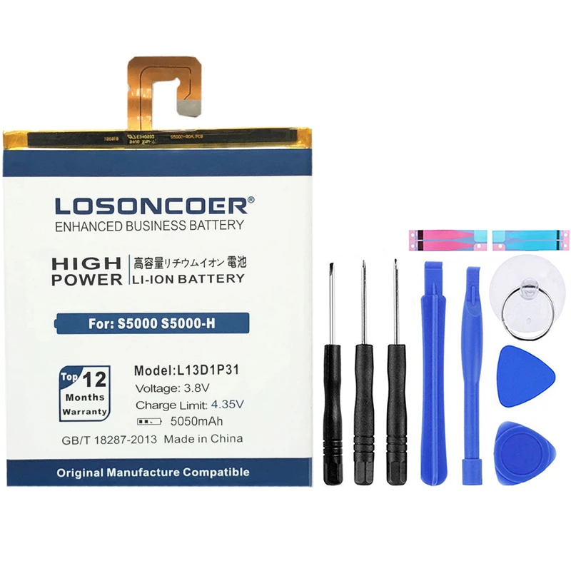 LOSONCOER 5050 мА/ч, L13D1P31 Батарея для lenovo Pad A3500 S5000-H S5000 Tab 2 A7-30 A7-10F A7 A7-20F хорошее качество батареи